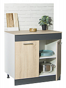 Bottom kitchen cabinet SARONA 80cm, chipboard, SONOMA/ANTHRACIT_1