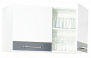 Hang up kitchen cabinet SARONA 80cm, chipboard, white/anthracite_1