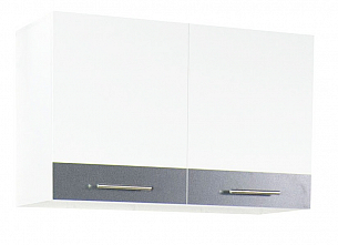 Hang up kitchen cabinet SARONA 80cm, chipboard, white/anthracite