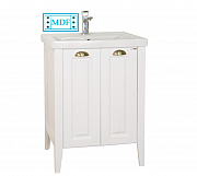 MDF BASE AND WASHBASIN, SERIES 702, 60CM, RUSTIC WHITE_0