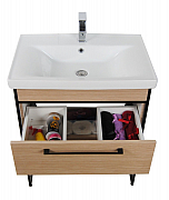 MDF BASE AND WASHBASIN WITH METAL FRAME, SERIES 740, 70CM, BEECH_1