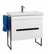 MDF BASE AND WASHBASIN WITH METAL FRAME, SERIES 750, 80CM, WHITE_1