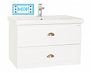 MDF BASE AND WASHBASIN, SERIES 796, 80CM,RUSTIC WHITE_0