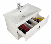 MDF BASE AND WASHBASIN, SERIES 796, 80CM,RUSTIC WHITE_1