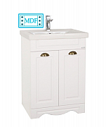 MDF BASE AND WASHBASIN, SERIES 772, 60CM, RUSTIC WHITE_0