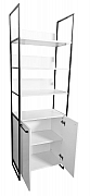 MDF TALL CABINET WITH METAL FRAME, SERIES 740, WHITE_1