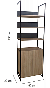 TALL CABINET WITH METAL FRAME, SERIES 760, ANTHRACIT / SONOMA_2