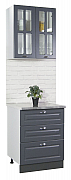 BASE CABINET KITCHEN SQUARE 60 CM WITH DRAWERS MDF ANTHRACIT_4