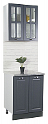 BASE CABINET KITCHEN SQUARE 60 CM WITH DOORS MDF ANTHRACIT_3