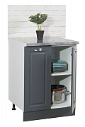 BASE CABINET KITCHEN SQUARE 60 CM WITH DOORS MDF ANTHRACIT_1