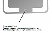 Oglinda cu iluminare led si intrerupator touch, MD3, 80*60cm, rama neagra_3