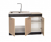 Bottom kitchen cabinet SARONA 120cm, chipboard, BEECH/WENGE_1
