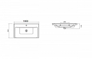 BASE AND WASHBASIN SERIES 786, 100CM, SUSPENDED WITH DRAWERS, WHITE_5