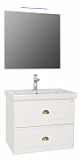 MDF BASE AND BADENMOB WASHBASIN, SERIES 796, 80CM, SUSPENDED WITH DRAWERS,RUSTIC WHITE_4