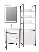 MDF BASE AND WASHBASIN WITH METAL FRAME, SERIES 740, 60CM, WHITE_4