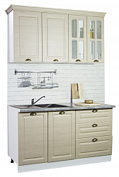 MDF Kitchen cabinet set 140.01cm, rustic beech
