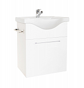 BASE AND WASHBASIN SERIES 130, 55CM, SUSPENDED, WHITE_0