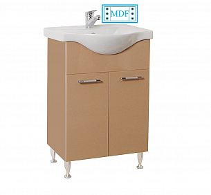 MDF BASE AND WASHBASIN SERIES 153, 60CM, CAPUCCINO