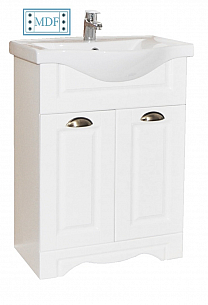 BASE AND WASHBASIN SERIES 172, 55CM, RUSTIC WHITE