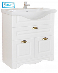 BASE AND WASHBASIN SERIES 172, 65CM, RUSTIC WHITE