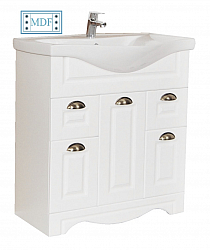 BASE AND WASHBASIN SERIES 172, 75CM, RUSTIC WHITE