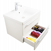 BASE AND WASHBASIN KIT SERIES 757, 60CM, SUSPENDED WITH DRAWERS, WHITE_2