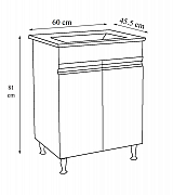 BASE AND WASHBASIN SERIES 786, 60CM, SUSPENDED WITH DRAWERS, WHITE_4