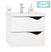 MDF BASE AND WASHBASIN SERIES 797 60CM, SUSPENDED WITH DRAWERS, WHITE_1