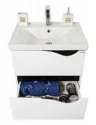 MDF BASE AND WASHBASIN SERIES 797 60CM, SUSPENDED WITH DRAWERS, WHITE_2