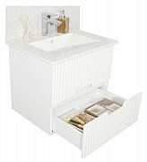 BASE AND WASHBASIN SERIES 009 60 CM SUSPENDED WITH DRAWERS WHITE_2