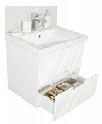 BASE AND WASHBASIN SERIES 709 60 CM SUSPENDED WITH DRAWERS WHITE_2