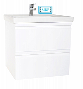 BASE AND WASHBASIN SERIES 786, 60CM, SUSPENDED WITH DRAWERS, WHITE_0