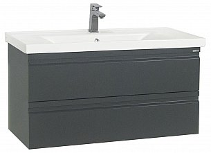 BASE AND WASHBASIN KIT SERIES 786, 90CM, SUSPENDED WITH DRAWERS, ANTHRACITE