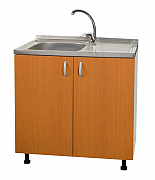 Set sink cabinet, faucet sink and sink left tank with siphon, 80cm, Cherry_1