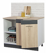 Bottom corner kitchen cabinet SARONA 100cm left/right, chipboard, SONOMA/ANTHRACIT_3