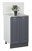 BASE CABINET KITCHEN SQUARE 50 CM WITH DOORS MDF ANTHRACIT_0