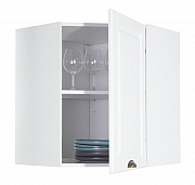 Corner Hang up kitchen cabinet SQUARE 60cm, MDF, Rustic White_1