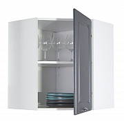 Corner Hang up kitchen cabinet SQUARE 60cm, MDF, anthracite_1
