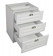 BOTTOM CABINET WITH DRAWERS, MDF, L60CM, RUSTIC WHITE_1