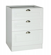 BOTTOM CABINET WITH DRAWERS, MDF, L60CM, RUSTIC WHITE_0
