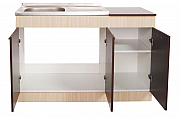 Bottom kitchen cabinet SARONA 120cm, chipboard, wenge/BEECH_1