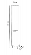 TALL CABINET, SOLE, 2 DOORS, WHITE_2