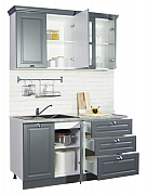 MDF Kitchen cabinet set SQUARE 140.01cm, anthracite_1
