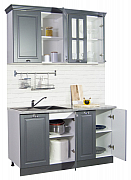 MDF Kitchen cabinet set SQUARE 140cm, anthracite_1