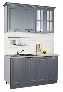 MDF Kitchen cabinet set SQUARE 140cm, anthracite