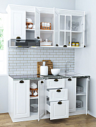 MDF Kitchen cabinet set  SQUARE 160.01cm, rustic white_1