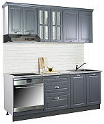MDF Kitchen cabinet set SQUARE 200.01cm, anthracit_0
