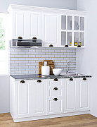 MDF Kitchen cabinet set  SQUARE 160.01cm, rustic white_0