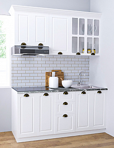 MDF Kitchen cabinet set  SQUARE 160.01cm, rustic white