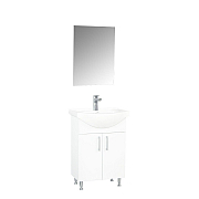 PACK BASE WITH WASHBASIN AND MIRROR SERIES 005, ECO 50CM, WHITE_0